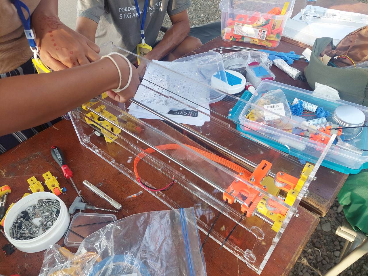 La BrailleRAP en cours de construction