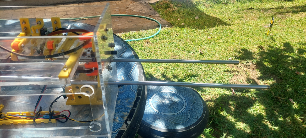Inserting the new rails by the side